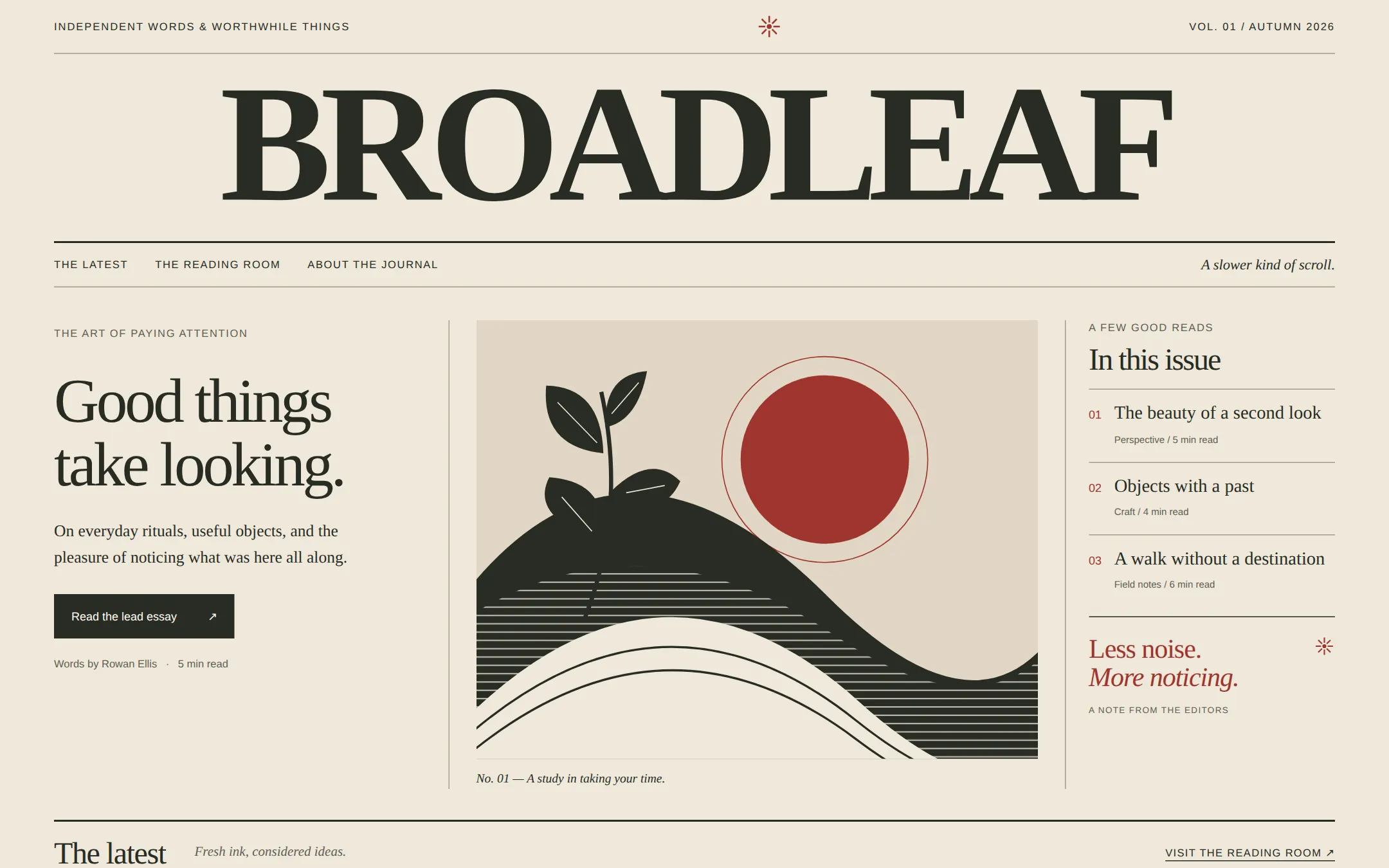 The Broadleaf — Culture Journal (Parchment) kickstart: A journal for curious eyes and unhurried afternoons.