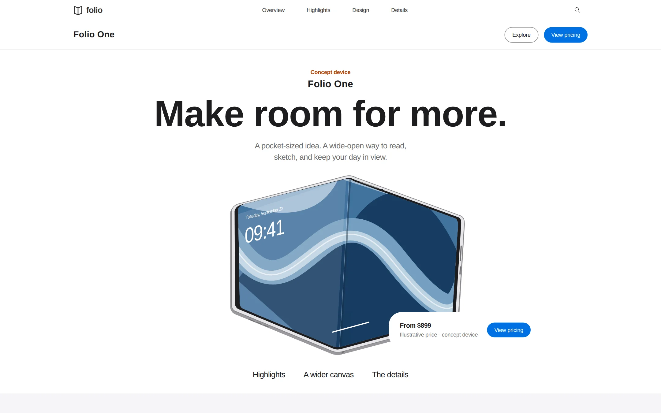 The Folio — Product Launch (Light) kickstart: A little fold. A wider world.