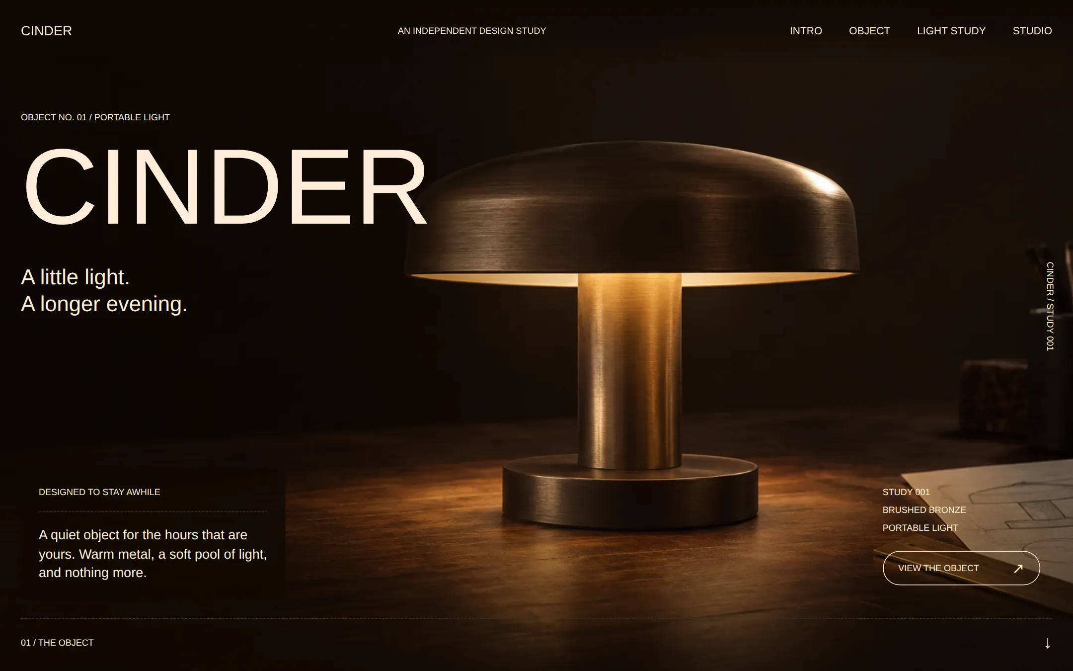 The ORYZO AI kickstart: A single object, warm darkness and cream typography.