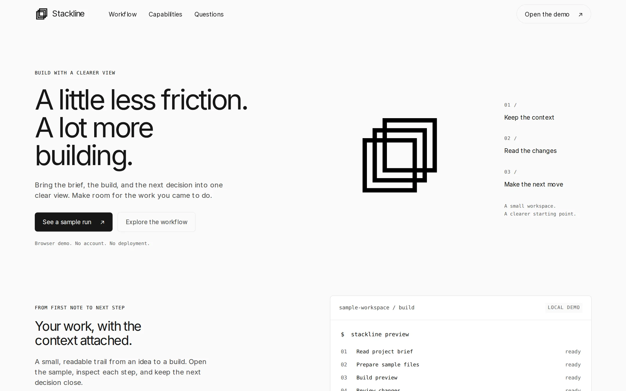 The Vercel kickstart: A paper-white developer launch with precise type and a readable build trail.